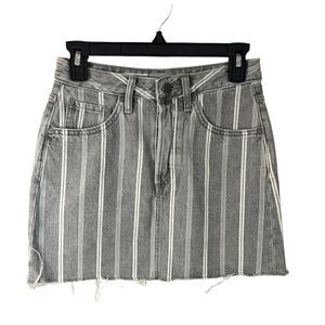 Boyish Womens Corey Mini Denim Skirt in Motley Stripe Size 25 NWT